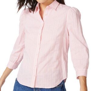 Court & Rowe Gingham Check Dobby Button Up Shirt